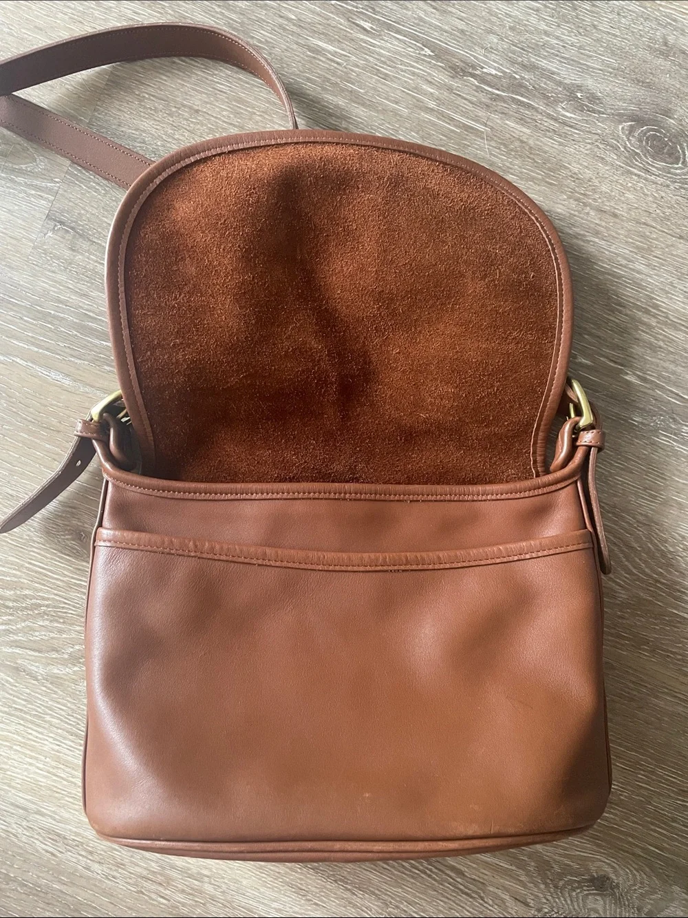 Coach Patricia Leather Crossbody Bag - Smooth Saddle Brown